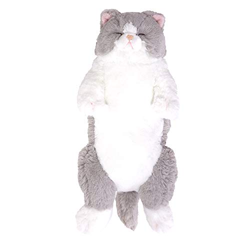 Kneecap Cat Gray Plush Animal P-6462 - WAFUU JAPAN