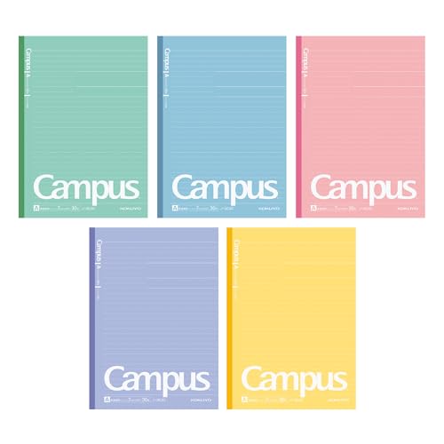 Kokuyo Campus Notebook Dotted Ruled Each Color 5 Pack B5 A Ruled 30 Sh