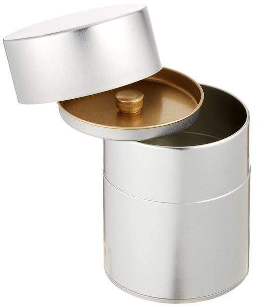 Koto - do Takahashi Seisakusho Tea Canister Flat Tin 200g ZA17 - WAFUU JAPAN