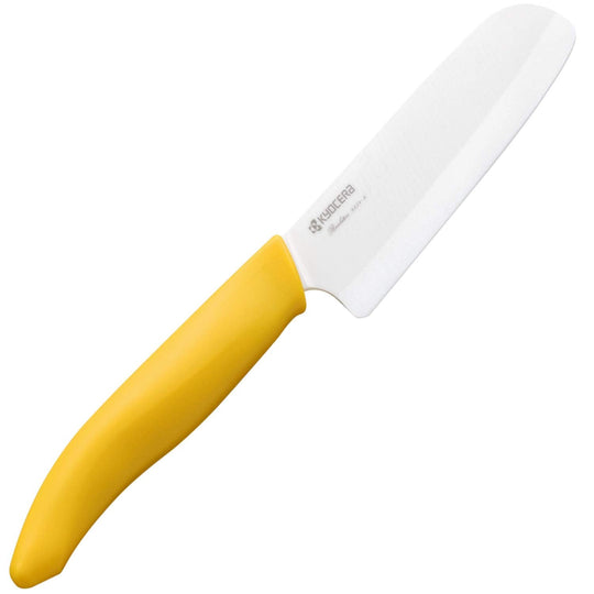 Kyocera Ceramic Children's Kitchen Knife with Rounded Edge 105mm Yellow FKR-105 - WAFUU JAPAN