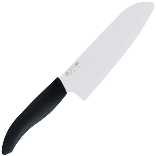 Kyocera Ceramic Kitchen Knife Light Santoku 16cm Black FKR-160-N - WAFUU JAPAN