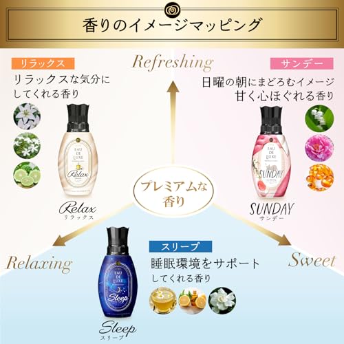 LENOR Eau de Luxe fabric softener mindfulness series Sunday 530mL - WAFUU JAPAN