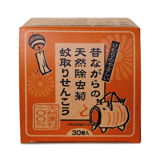 Lion Chemical Natural Pyrethrum Katori Senko Mosquito Incense Sticks Regular Type 30 Rolls - WAFUU JAPAN