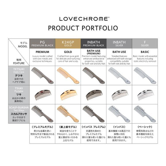 Lovechrome K24GP Tsuki Gold Hair Comb for Outings - WAFUU JAPAN