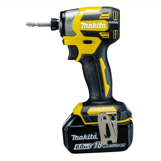Makita 18V Cordless Impact Driver (Yellow) — 2x 6Ah batteries Charger & Case - WAFUU JAPAN