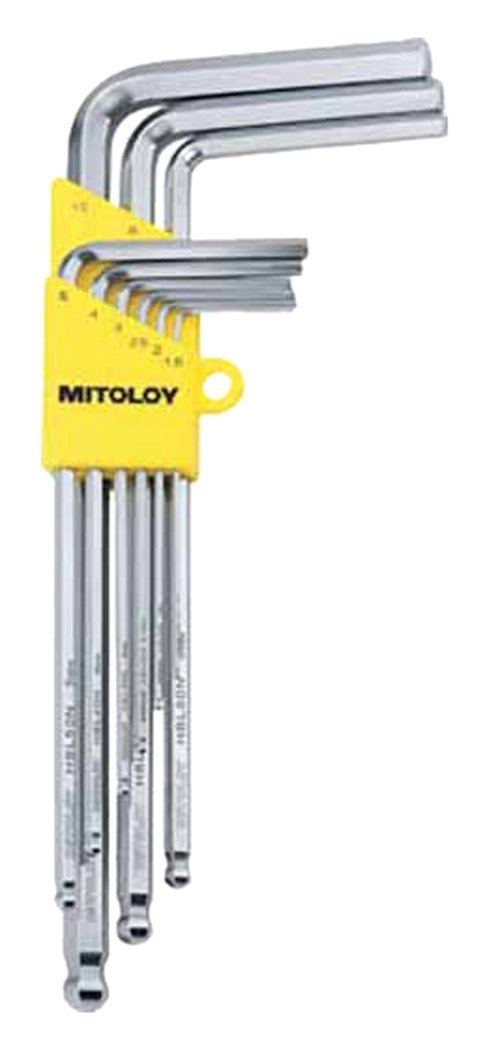 MITOLOY L - shaped Hollow Ball - End Hex Key Holder — 9 - Piece Set (HBL900N) - WAFUU JAPAN