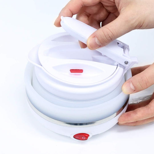 Miyoshi Collapsible Electric Kettle White 800ml for 2-3 persons MBE-TK03/WH - WAFUU JAPAN