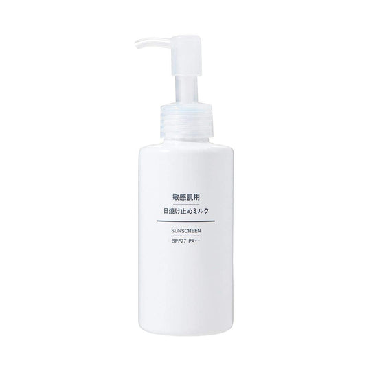 MUJI Sensitive Skin Sunscreen Milk SPF27 150ml 15252589 - WAFUU JAPAN