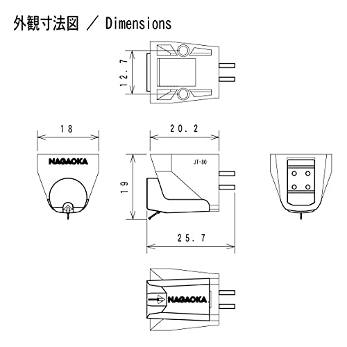 NAGAOKA Cartridge JEWELTONE MM Series JT-80LB Lapis Blue - WAFUU JAPAN