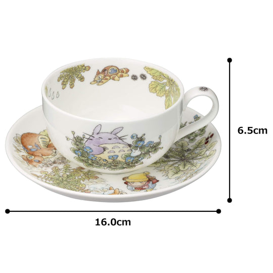 Noritake Milk Tea Cup & Saucer 325ml My Neighbor Totoro Veronica Design Microwave Safe Microwave Safe 325cc T97285A - WAFUU JAPAN