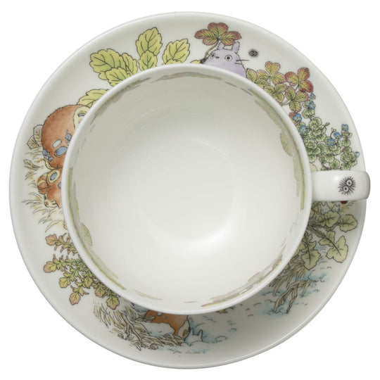 Noritake Milk Tea Cup & Saucer 325ml My Neighbor Totoro Veronica Design Microwave Safe Microwave Safe 325cc T97285A - WAFUU JAPAN