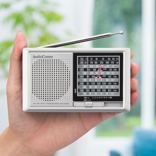 Ohm Electric Shortwave Handy Radio AM/FM/SW1-9 Wide FM Cell AC 100V RAD-H330N - WAFUU JAPAN