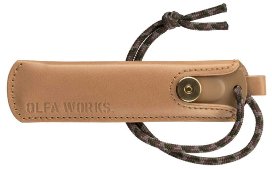 Olfa Works Bushcraft Knife Leather Case Light Brown OWA - C01 - LBR - WAFUU JAPAN