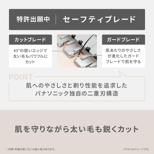 Panasonic Epilator VIO Shaver Waterproof Dry Use Battery Operated ES - WV63 Beige - WAFUU JAPAN