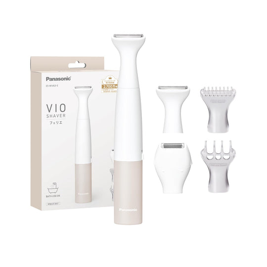 Panasonic Epilator VIO Shaver Waterproof Dry Use Battery Operated ES - WV63 Beige - WAFUU JAPAN