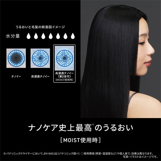 Panasonic Nanocare Ultimate Hair Dryer EH - NC50 - W Silky White / Black AC100V - WAFUU JAPAN