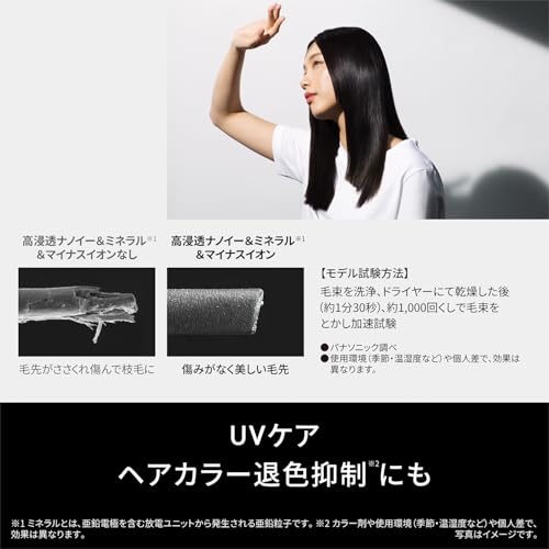 Panasonic Nanocare Ultimate Hair Dryer EH - NC50 - W Silky White / Black AC100V - WAFUU JAPAN