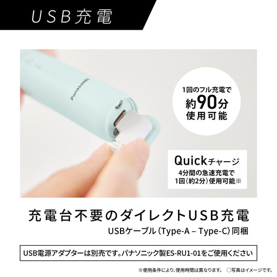 Panasonic Sonic Vibration Electric Toothbrush USB Rechargeable EW - DA18 - G Mint Green - WAFUU JAPAN
