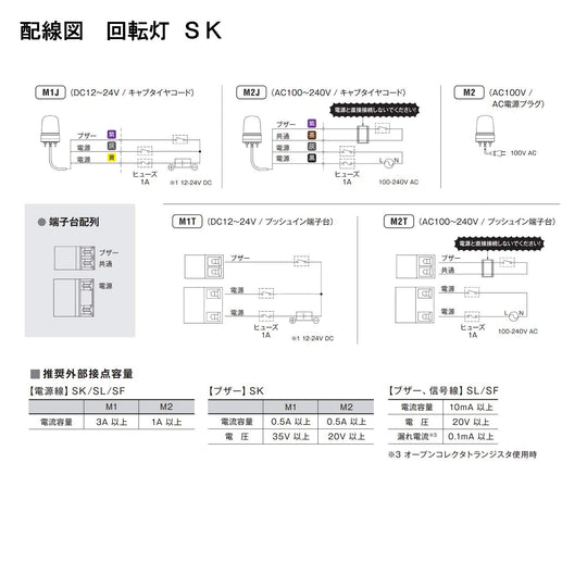 Patlite Rotating Signal Light AC100 - 240V SKH - M2T - Y Yellow 100mm - WAFUU JAPAN