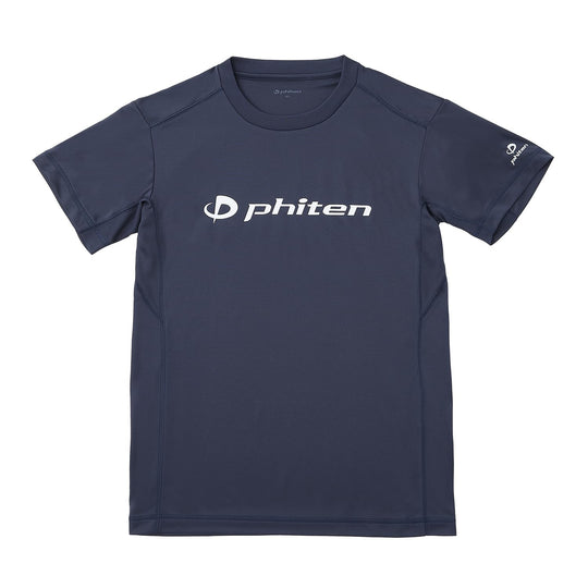 Phiten T-Shirt Raku Shirt Navy White - WAFUU JAPAN