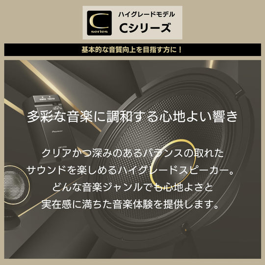 Pioneer TS - C1746S 17cm Custom - Fit 2 - Way Component Speaker Hi - Res - WAFUU JAPAN