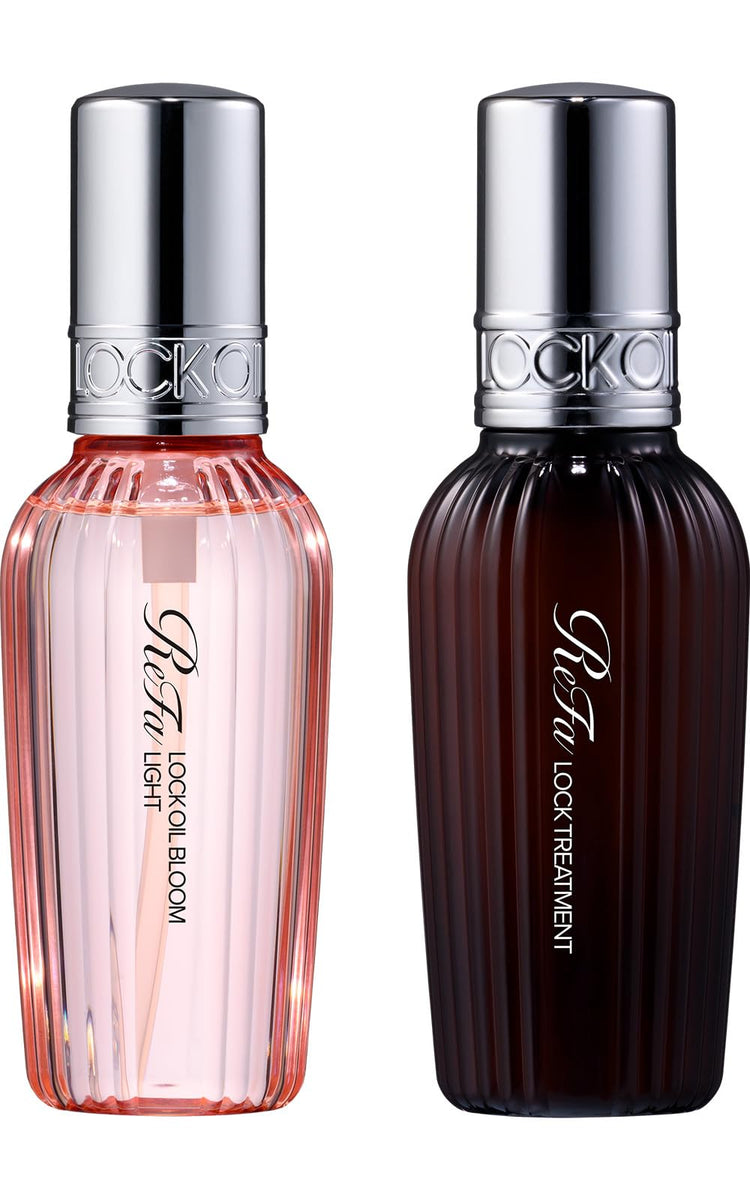 ReFa Lock Oil Bloom Light and Lock Treatment Set for Shiny Hair