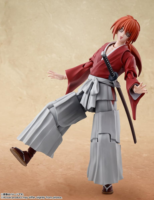 S H Figuarts Rurouni Kenshin Himura Kenshin Articulated Figure 135mm PVC & ABS - WAFUU JAPAN