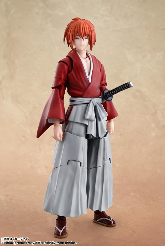 S H Figuarts Rurouni Kenshin Himura Kenshin Articulated Figure 135mm PVC & ABS - WAFUU JAPAN