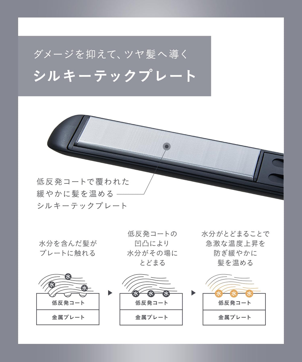 サロニア スムースシャインストレートヘアアイロン 24mm