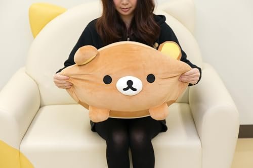 San-X Rilakkuma Kiiroito-Diary Super Mochimochi Series Daifuku Cushion MX09401 - WAFUU JAPAN