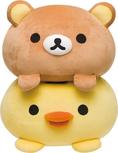 San-X Rilakkuma Kiiroito-Diary Super Mochimochi Series Daifuku Cushion MX09401 - WAFUU JAPAN