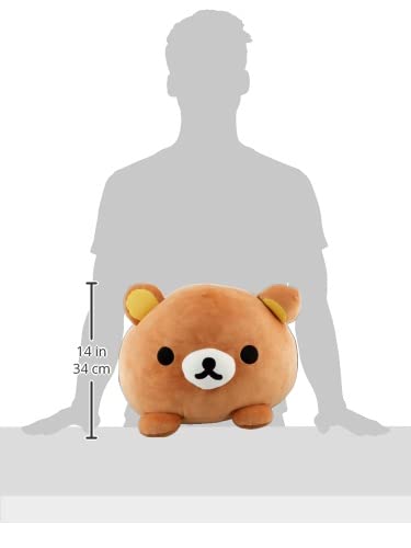 San-X Rilakkuma Kiiroito-Diary Super Mochimochi Series Daifuku Cushion MX09401 - WAFUU JAPAN