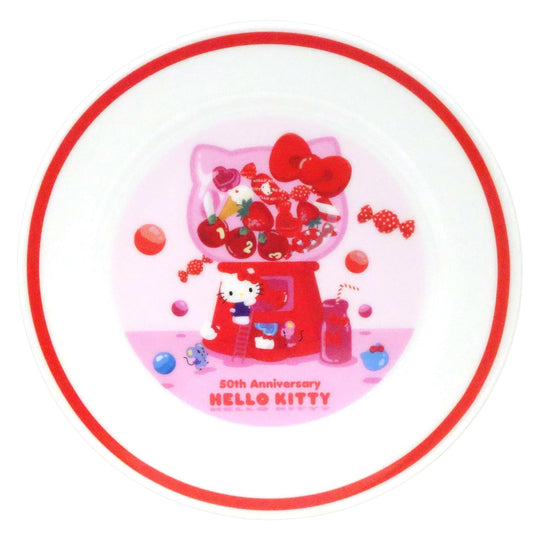 Sanrio Hello Kitty 50th Anniversary Plate 19 5cm Microwave Dishwasher Safe 310133 - WAFUU JAPAN