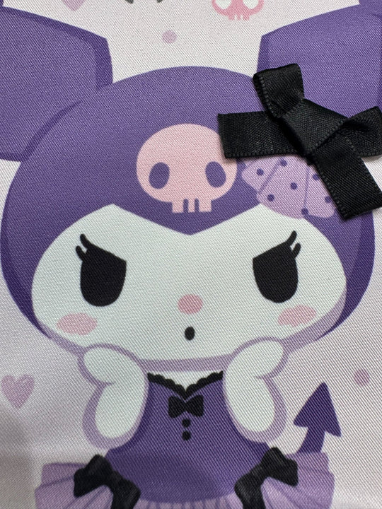 Sanrio Kuromi Purple Small Bag with Character Front Pocket Japan Limited - WAFUU JAPAN