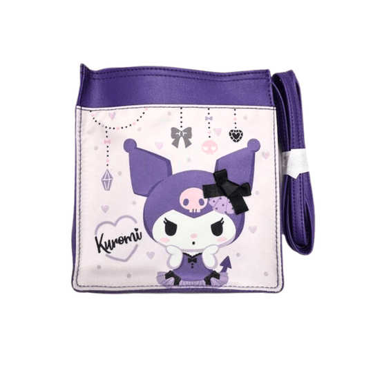 Sanrio Kuromi Purple Small Bag with Character Front Pocket Japan Limited - WAFUU JAPAN