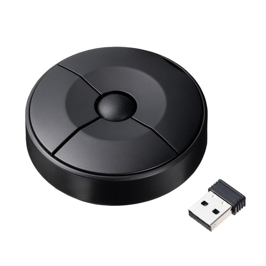 Sanwa Direct UFO Mouse Bluetooth Mouse USB-A Receiver Black 400-MAWBT198BK - WAFUU JAPAN
