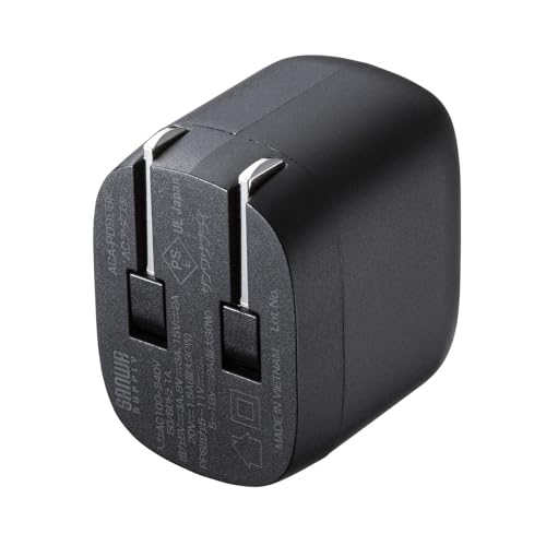Sanwa Supply USB PD Compatible AC Charger PD30W ACA - PD99BK Black - WAFUU JAPAN