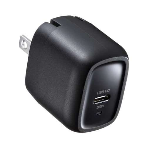 Sanwa Supply USB PD Compatible AC Charger PD30W ACA - PD99BK Black - WAFUU JAPAN