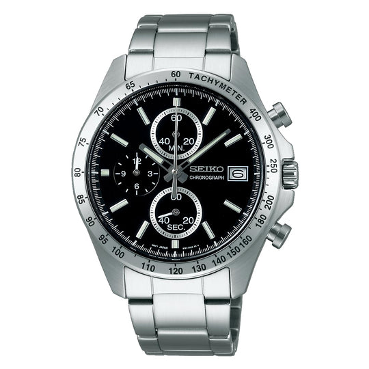 SEIKO Selection SBTR005 Men's Quartz Chronograph Silver (vertical 3 - subdials) - WAFUU JAPAN