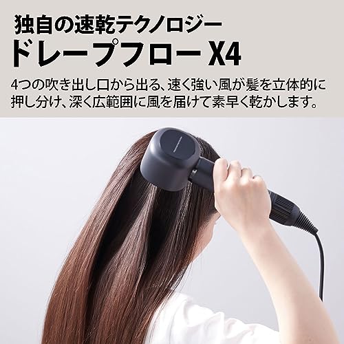 Sharp Plasmacluster Beauty Drape Flow Hair Dryer IB - WX901 - B Black ※100V - WAFUU JAPAN