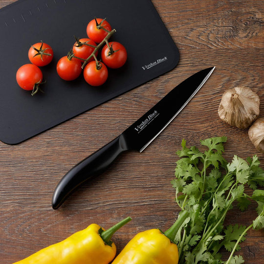 Shimomura Kogyo Black Petite Knife 125mm Molybdenum Steel Made in Japan - WAFUU JAPAN