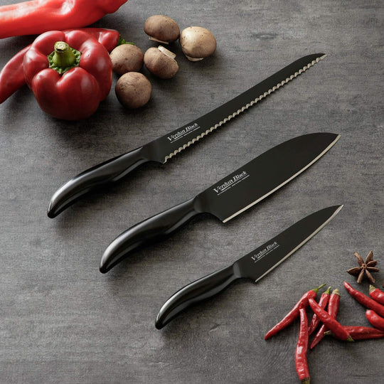 Shimomura Kogyo Black Petite Knife 125mm Molybdenum Steel Made in Japan - WAFUU JAPAN