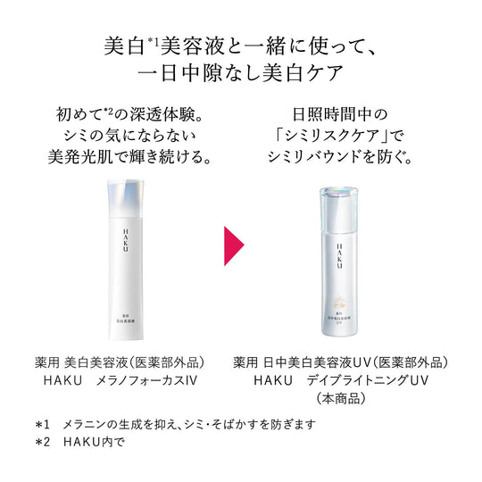 Shiseido HAKU Day Brightening UV Emulsion Whitening Spot Prevention 45mL Shiseido - WAFUU JAPAN