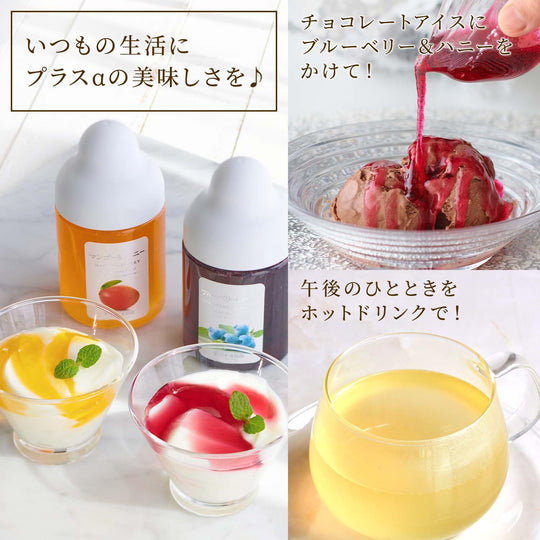 SUGI BEE GARDEN SBG Honey Fruit Syrup Set Yuzu Blueberry Acerola Mango Kyoho Grape AMG5P - WAFUU JAPAN