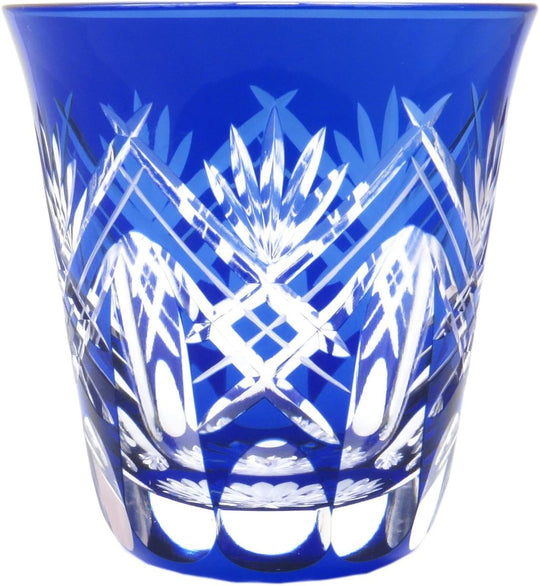 Sumida Edo Kiriko Glass Shochu Tumbler Gift Box KY - 33 Red 290ml Japan Made - WAFUU JAPAN