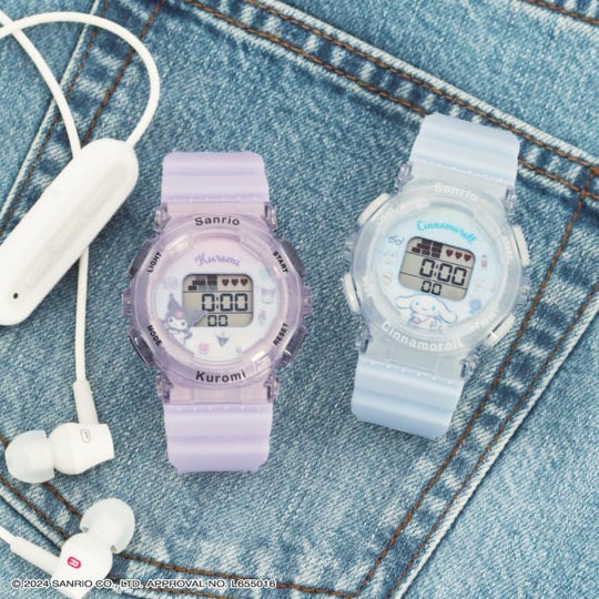 Sun Flame sanrio Digital Watch J - Axis Sanrio Cinnamoroll CR3C0003 - CN Blue - WAFUU JAPAN
