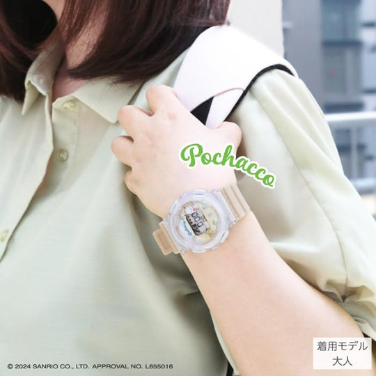 Sun Flame sanrio J - Axis Sanrio Digital Watch Pochacco CR3C0003 - PC Beige - WAFUU JAPAN