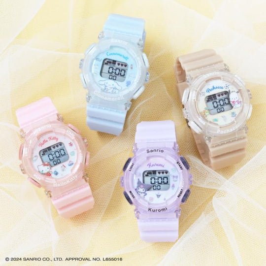 Sun Flame sanrio J - Axis Sanrio Digital Watch Pochacco CR3C0003 - PC Beige - WAFUU JAPAN