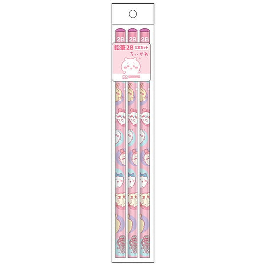 Sunstar Stationery Chiikawa Pencil 2B Round Set of 3 - WAFUU JAPAN