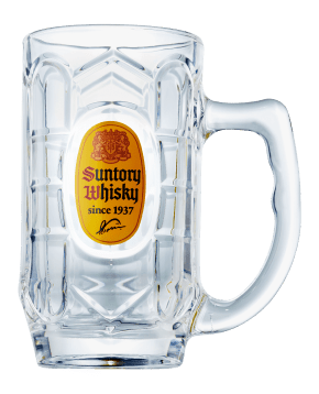 Suntory Kaku Whisky Soda Mug Glass 12.7oz. 375ml - WAFUU JAPAN